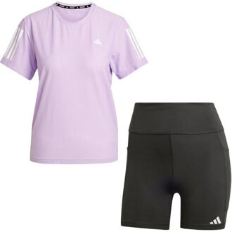 adidas OTR Tee Korte legging Set Dames paars