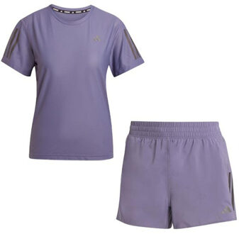 adidas OTR Tee Short Set Dames paars