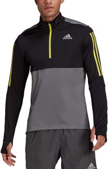 adidas Own The Run 1/2 Zip - Zwart/Grijs - Heren - maat  XL