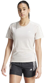 adidas Own the Run 3-Stripes T-shirt Paars - L