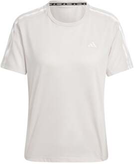 adidas Own the Run 3-Stripes T-shirt Paars - XS