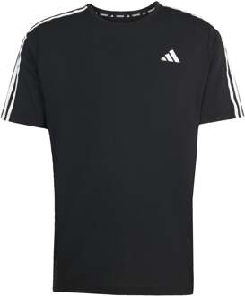 adidas Own The Run 3S Hardloopshirt Heren-Zwart,Wit - S,M,L,XL,XXL