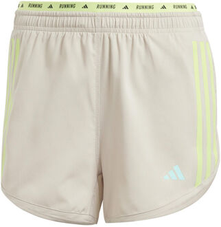 adidas Own The Run 3S Hardloopshorts Dames-Beige - XL