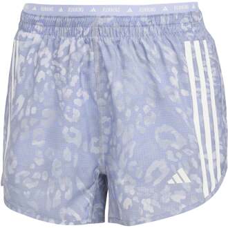 adidas Own The Run AOP 3in Hardloopshorts Dames-Mauve,Wit - XS,S,M,L,XL