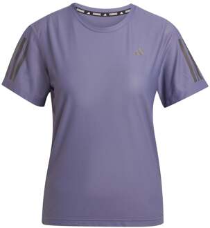 adidas Own The Run Hardloopshirt Dames-Paars - XL