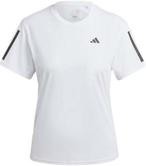 adidas Own The Run Hardloopshirt Dames wit - XS