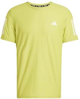 adidas Own The Run Hardloopshirt Heren-Geel - S,M,L,XL