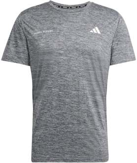 adidas Own The Run Hardloopshirt Heren-Zwart,Donkergrijs - M