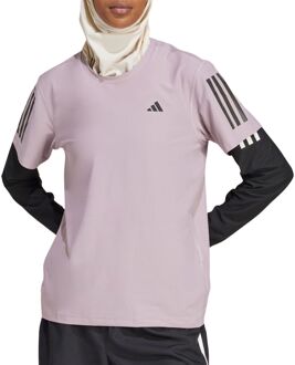 adidas Own the Run Shirt Dames lichtroze - XL