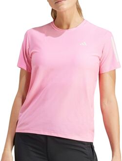 adidas Own the Run Shirt Dames roze - wit - L