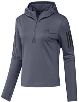 adidas Own The Run Winter Half-Zip Hardloopshirt Dames-Paars - L