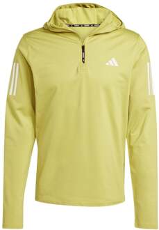 adidas Own the Run Winter Half-Zip Hardloopshirt Heren-geel - L
