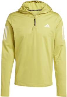 adidas Own the Run Winter Half-Zip Hardloopshirt Heren-geel - S,M,L,XL,XXL