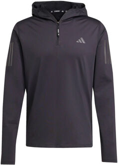 adidas Own The Run Winter Half-Zip Hardloopshirt Heren-Zwart - L,XL