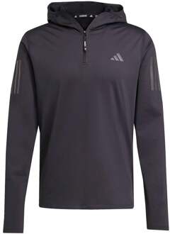 adidas Own The Run Winter Half-Zip Hardloopshirt Heren-Zwart - L