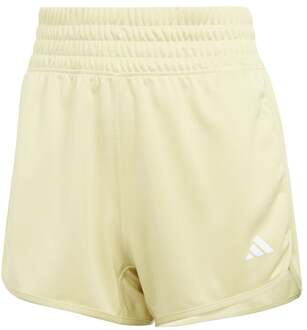 adidas Pacer Knit High 3in Shorts Dames-Geel - L