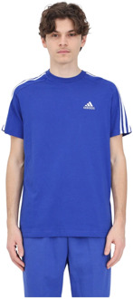 adidas Performance T-shirt Essentials 3-Stripes Adidas , Blue , Heren - 2Xl,L,M,S,Xs
