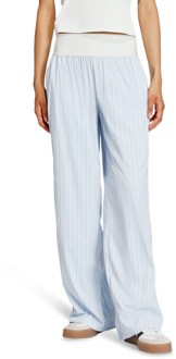 adidas Poplin Trousers Broeken Dames - Blauw - Maat 44 - Nylon Blue