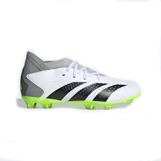 adidas Predator Accuracy.3 FG Voetbalschoenen Senior wit - zwart - grijs - lime groen - 44 2/3