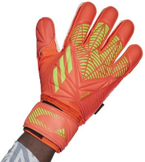 adidas predator edge fingersave match keepershandschoenen rood/oranje licht rood - 11.0