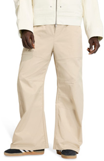 adidas Premium Essentials Wide Trousers Broeken Heren - Beige - Maat M - Katoen Jersey