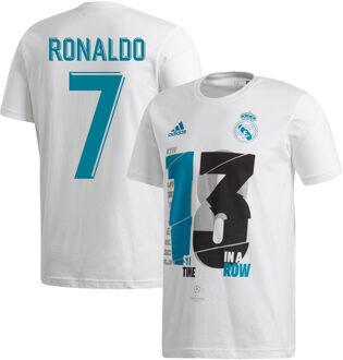 adidas Real Madrid Ronaldo Champions League Winners T-Shirt 2018