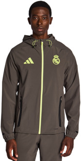 adidas Real Madrid Trainingspakken Heren - Grijs - Maat L - Poly Woven Grey