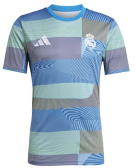 adidas real preshi wedstrijdshirt korte mouw replica voetbal heren - - maat S Blauw