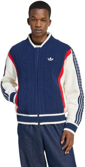 adidas Retro Remix Cardigan Sweatshirts Heren - Blauw - Maat L - Katoen Canvas Blue