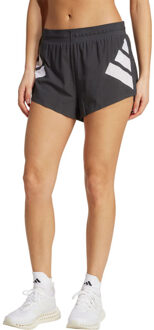 adidas RTR 3'' Split Short Dames zwart/wit - XS