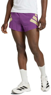 adidas RTR 3'' Split Short Heren paars - L