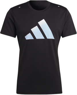 adidas Run icons 3 bar logo t-shirt Zwart - S