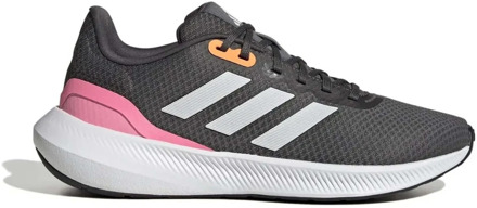 adidas runfalcon 3.0 hardloopschoenen grijs/roze dames dames - 36,5