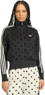 adidas Satin Polka Dots Tt Track Top Trainingspakken Dames - Zwart - Maat 44 - Poly Mesh Black
