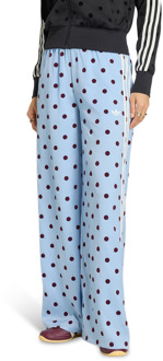 adidas Satin Polka Dots Wide Leg Pant Broeken Dames - Blauw - Maat 34 - Poly Mesh Blue