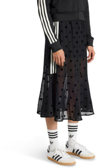 adidas Sheer Polka Dots Skirt Rokken Dames - Zwart - Maat 42 - Poly Mesh Black