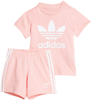 adidas Shorts Tee Set Trainingspakken Baby - Roze - Maat 93 - 98 CM - Katoen Jersey Pink