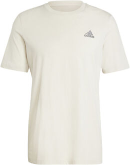 adidas Single Jersey T-shirt Heren crème - M