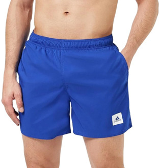 adidas solid boardshort blauw heren - M