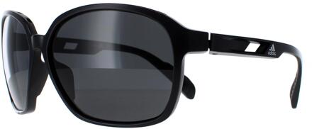 adidas SP0013 01A glanzend zwarte contrastgrijze zonnebril - One Size