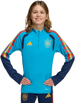 adidas Spain 26 Tiro Training Top T-shirts Kinder - Blauw - Maat 159 - 164 CM - Poly Mesh Blue