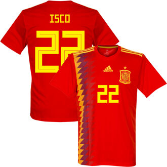 adidas Spanje Shirt Thuis 2018-2019 + Isco 22 (Fan Style) - 58