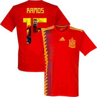 adidas Spanje Shirt Thuis 2018-2019 + Ramos 15 (Gallery Style) - 58