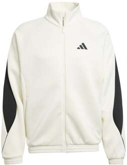 adidas Stadiums Trainingsjack Heren-Crème,Zwart - XXL