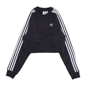adidas Streetwear Crewneck Sweatshirt Zwart Adidas , Black , Dames - 2Xl,L