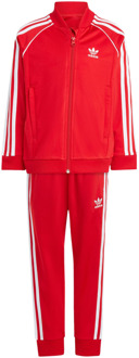 adidas Superstar Trainingspakken Peuter - Rood - Maat 123 - 128 CM - Katoen Canvas Red