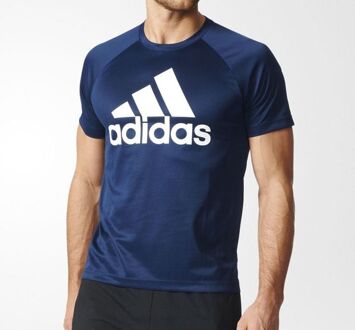 adidas T-Shirt D2M Logo Navy Navy (donker blauw) - 2XL