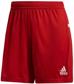 adidas T19 Short Dames Sportbroek - Maat L  - Vrouwen - rood/wit