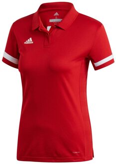 adidas T19 Sportshirt - Maat XS  - Vrouwen - rood - wit