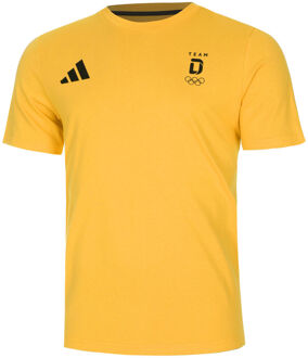 adidas Team FI Tee T-shirt Heren geel - XL